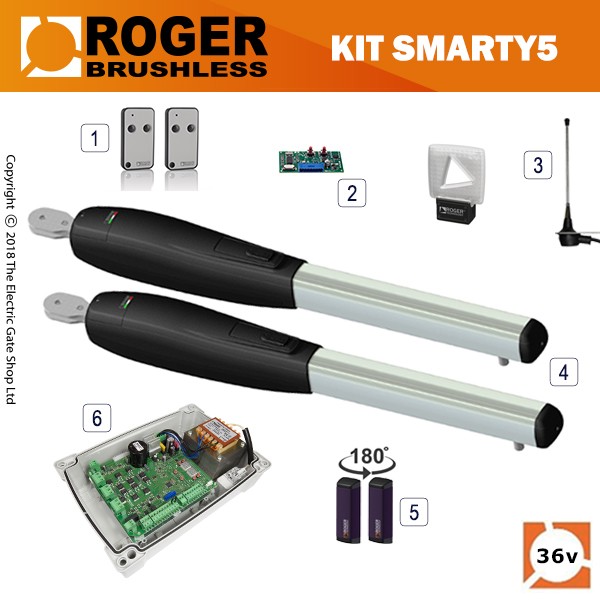 Cổng tự động cánh tay đòn Roger Smarty 5 600Kg