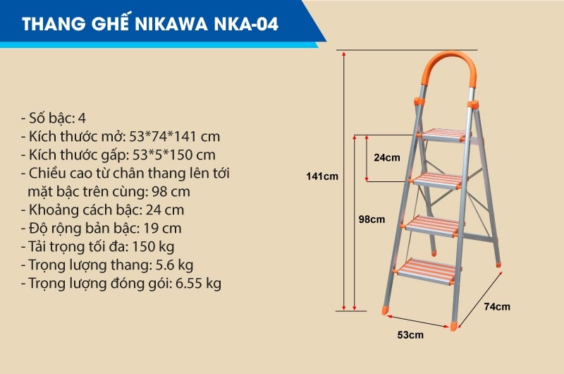 THANG GHẾ NIKAWA NKA-04